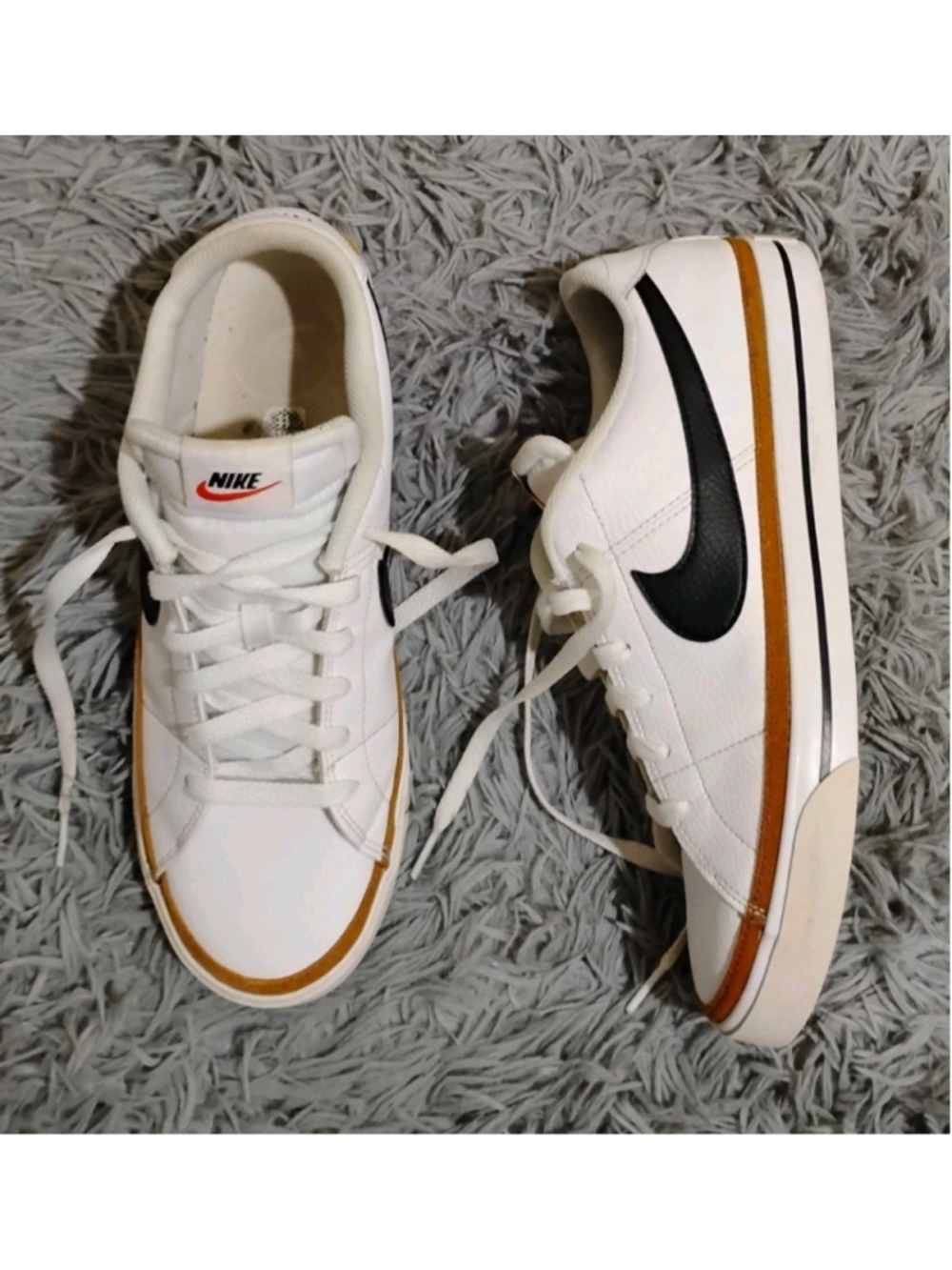 Nike Court Legacy Mens Size 11 White Desert Ochre Sneakers CU4159-192